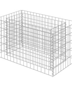 vidaXL Gabion plantenbak verhoogd 90x50x50 cm gegalvaniseerd staal