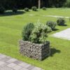 vidaXL Gabion plantenbak verhoogd 90x50x50 cm gegalvaniseerd staal