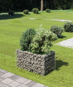 vidaXL Gabion plantenbak verhoogd 90x50x50 cm gegalvaniseerd staal