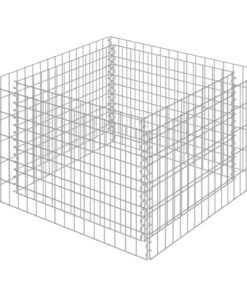 vidaXL Gabion plantenbak verhoogd 90x90x50 cm gegalvaniseerd staal