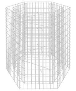 vidaXL Gabion plantenbak verhoogd zeshoekig 100x90x100 cm
