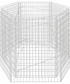 vidaXL Gabion plantenbak verhoogd zeshoekig 160x140x100 cm