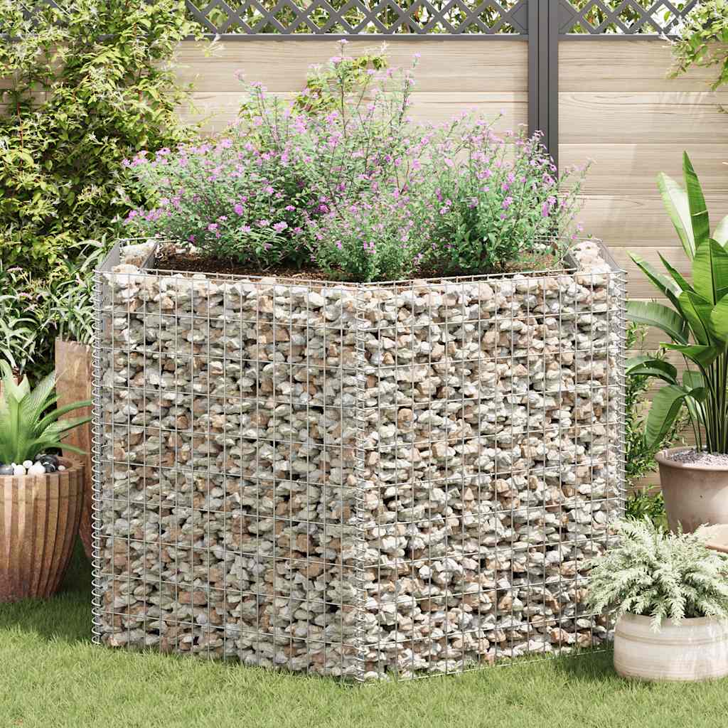 vidaXL Gabion plantenbak verhoogd zeshoekig 160x140x100 cm - Image 3