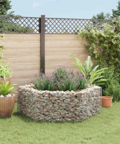 vidaXL Gabion plantenbak verhoogd zeshoekig 160x140x50 cm