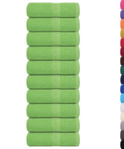 vidaXL Gastendoekjes FROGN 10 st 30x50 cm 360 g/m² appelgroen