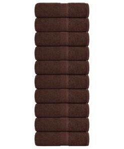 vidaXL Gastendoekjes FROGN 10 st 30x50 cm 360 g/m² bruin