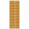 vidaXL Gastendoekjes FROGN 10 st 30x50 cm 360 g/m² goud