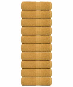 vidaXL Gastendoekjes FROGN 10 st 30x50 cm 360 g/m² goud