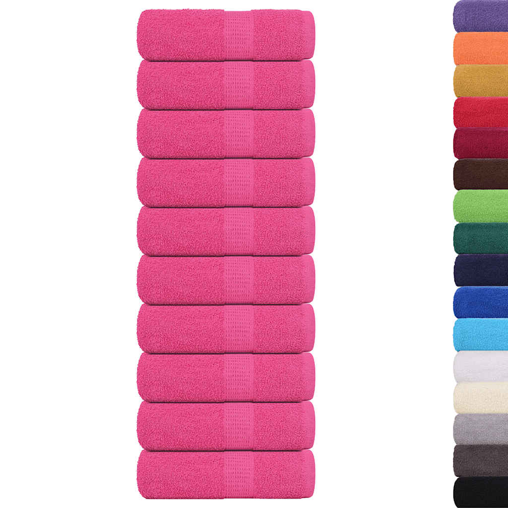vidaXL Gastendoekjes FROGN 10 st 30x50 cm 360 g/m² roze