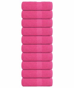 vidaXL Gastendoekjes FROGN 10 st 30x50 cm 360 g/m² roze
