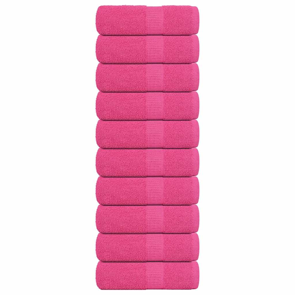 vidaXL Gastendoekjes FROGN 10 st 30x50 cm 360 g/m² roze