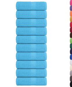 vidaXL Gastendoekjes FROGN 10 st 30x50 cm 360 g/m² turquoise