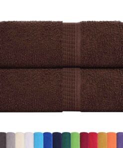 vidaXL Gastendoekjes FROGN 2 st 30x50 cm 360 g/m² bruin