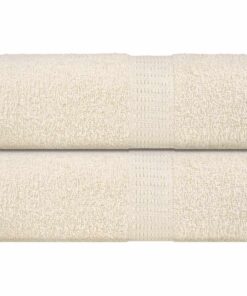 vidaXL Gastendoekjes FROGN 2 st 30x50 cm 360 g/m² crème