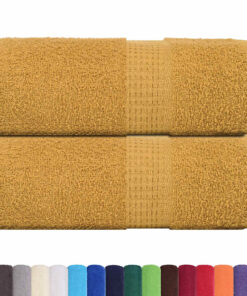 vidaXL Gastendoekjes FROGN 2 st 30x50 cm 360 g/m² goud