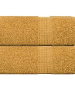 vidaXL Gastendoekjes FROGN 2 st 30x50 cm 360 g/m² goud