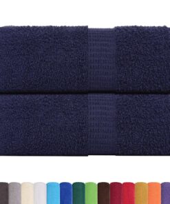 vidaXL Gastendoekjes FROGN 2 st 30x50 cm 360 g/m² marineblauw