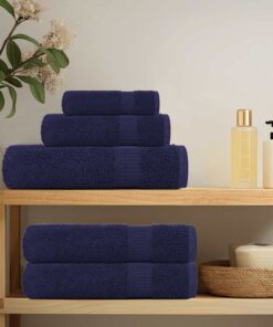 vidaXL Gastendoekjes FROGN 2 st 30x50 cm 360 g/m² marineblauw