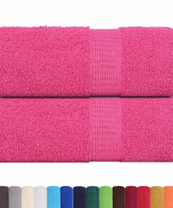 vidaXL Gastendoekjes FROGN 2 st 30x50 cm 360 g/m² roze