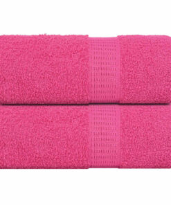 vidaXL Gastendoekjes FROGN 2 st 30x50 cm 360 g/m² roze