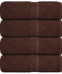 vidaXL Gastendoekjes FROGN 4 st 30x50 cm 360 g/m² bruin