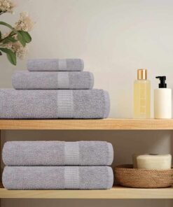 vidaXL Gastendoekjes FROGN 4 st 30x50 cm 360 g/m² grijs