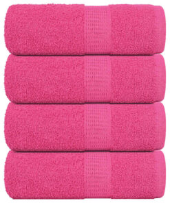 vidaXL Gastendoekjes FROGN 4 st 30x50 cm 360 g/m² roze