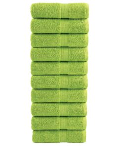 vidaXL Gastendoekjes SOLUND 10 st 600 g/m² 30x50 cm appelgroen