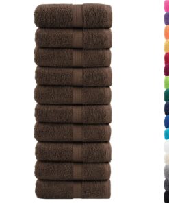 vidaXL Gastendoekjes SOLUND 10 st 600 g/m² 30x50 cm bruin