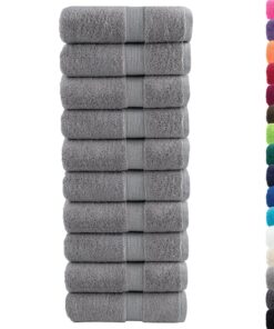 vidaXL Gastendoekjes SOLUND 10 st 600 g/m² 30x50 cm grijs