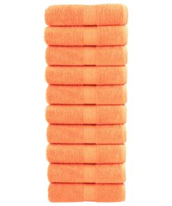 vidaXL Gastendoekjes SOLUND 10 st 600 g/m² 30x50 cm oranje