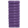vidaXL Gastendoekjes SOLUND 10 st 600 g/m² 30x50 cm paars