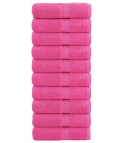 vidaXL Gastendoekjes SOLUND 10 st 600 g/m² 30x50 cm roze