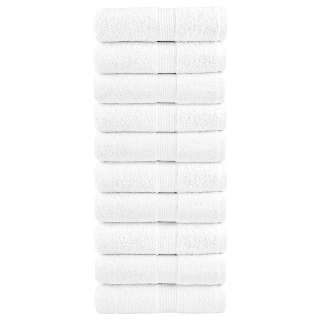 vidaXL Gastendoekjes SOLUND 10 st 600 g/m² 30x50 cm wit