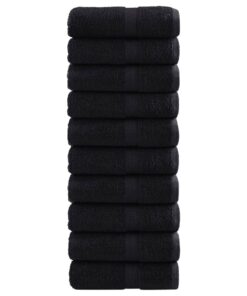 vidaXL Gastendoekjes SOLUND 10 st 600 g/m² 30x50 cm zwart