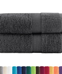 vidaXL Gastendoekjes SOLUND 2 st 600 g/m² 30x50 cm antracietkleur