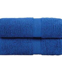 vidaXL Gastendoekjes SOLUND 2 st 600 g/m² 30x50 cm blauw