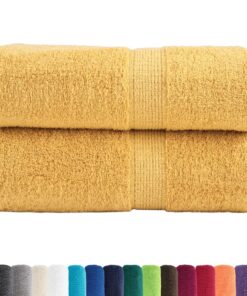 vidaXL Gastendoekjes SOLUND 2 st 600 g/m² 30x50 cm goudkleurig