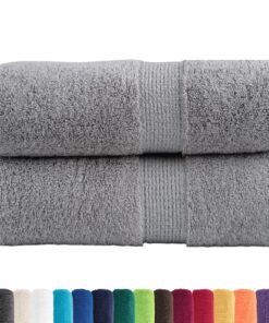 vidaXL Gastendoekjes SOLUND 2 st 600 g/m² 30x50 cm grijs