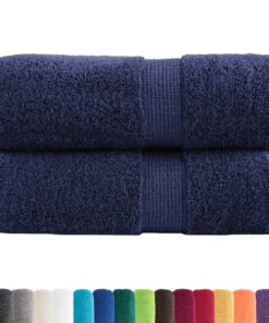 vidaXL Gastendoekjes SOLUND 2 st 600 g/m² 30x50 cm marineblauw