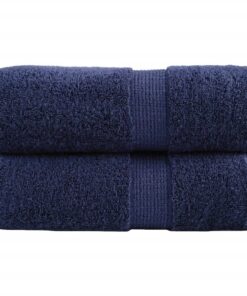 vidaXL Gastendoekjes SOLUND 2 st 600 g/m² 30x50 cm marineblauw