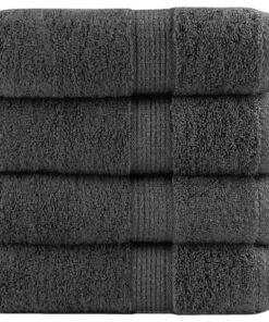 vidaXL Gastendoekjes SOLUND 4 st 600 g/m² 30x50 cm antracietkleur