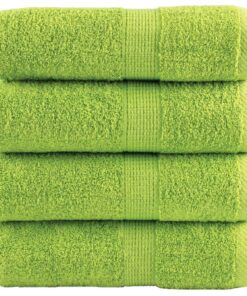 vidaXL Gastendoekjes SOLUND 4 st 600 g/m² 30x50 cm appelgroen