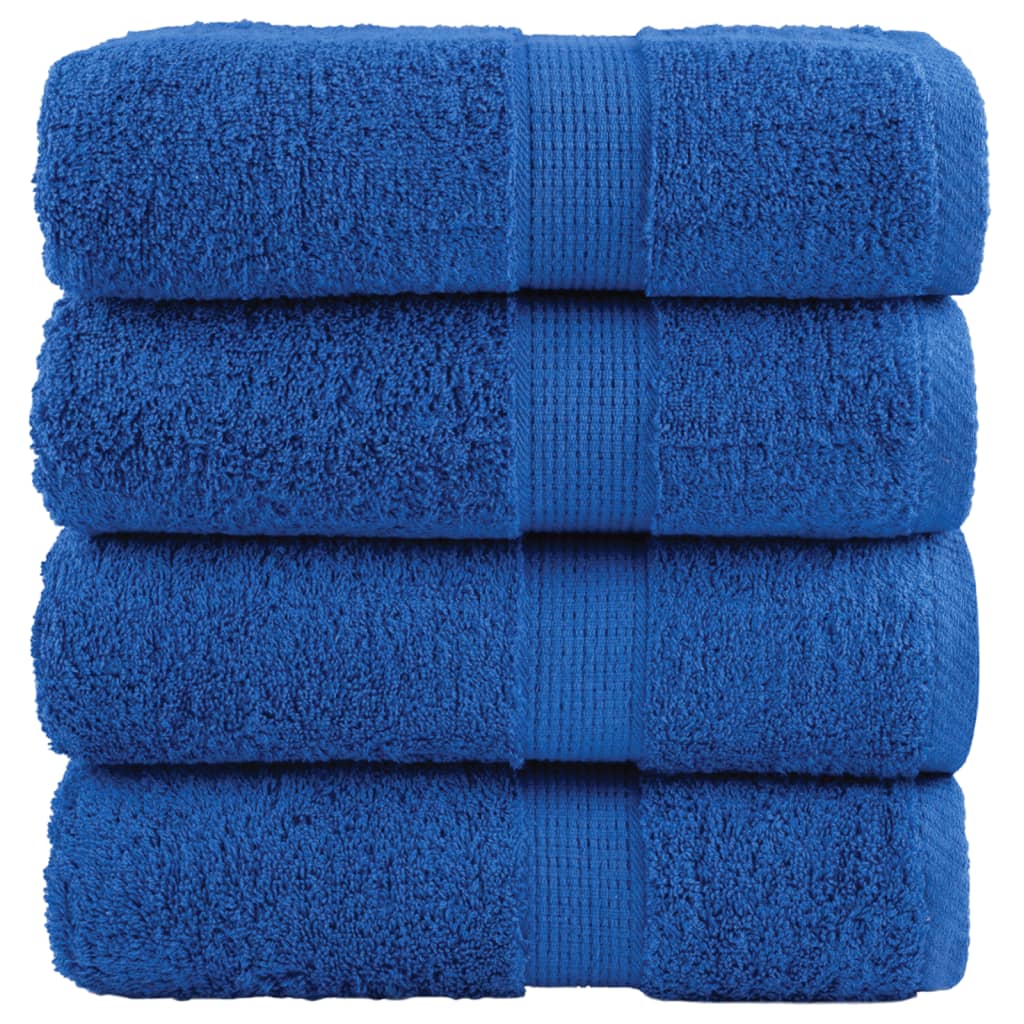 vidaXL Gastendoekjes SOLUND 4 st 600 g/m² 30x50 cm blauw