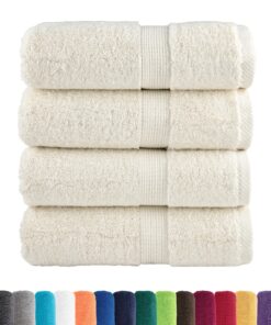 vidaXL Gastendoekjes SOLUND 4 st 600 g/m² 30x50 cm crèmekleurig