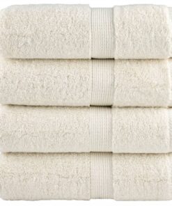 vidaXL Gastendoekjes SOLUND 4 st 600 g/m² 30x50 cm crèmekleurig