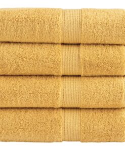 vidaXL Gastendoekjes SOLUND 4 st 600 g/m² 30x50 cm goudkleurig