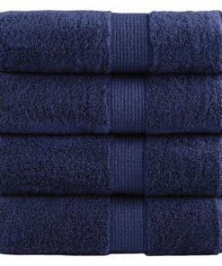 vidaXL Gastendoekjes SOLUND 4 st 600 g/m² 30x50 cm marineblauw
