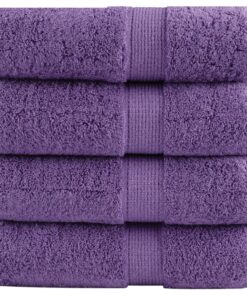 vidaXL Gastendoekjes SOLUND 4 st 600 g/m² 30x50 cm paars