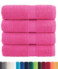 vidaXL Gastendoekjes SOLUND 4 st 600 g/m² 30x50 cm roze